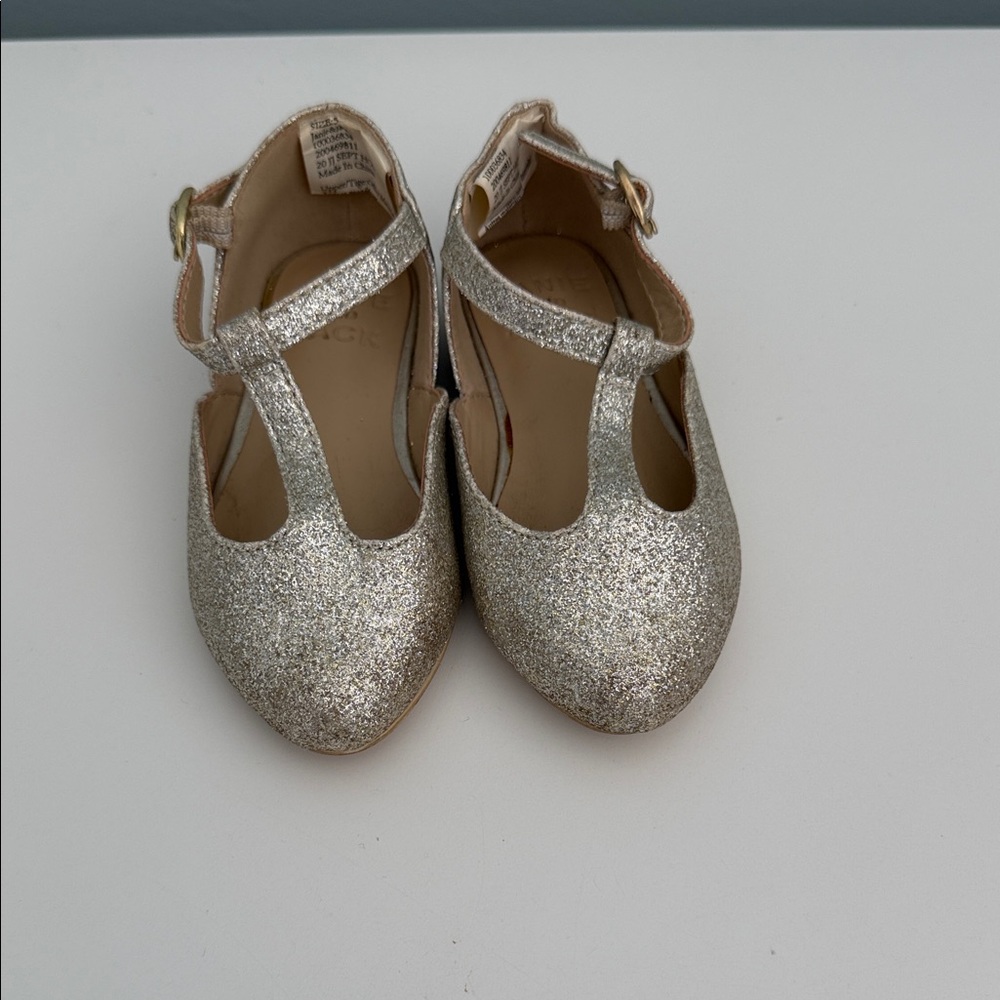 Janie and Jack Sparkly Gold Toddler Shoes